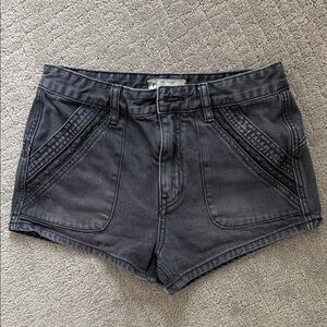 Free People Charcoal Jean Shorts
